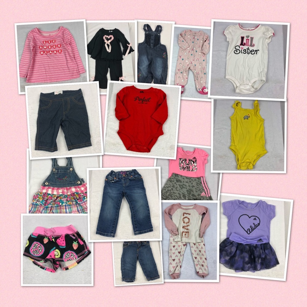 Lot of 19 Bundle Baby Girl 9-12 Month Clothes
